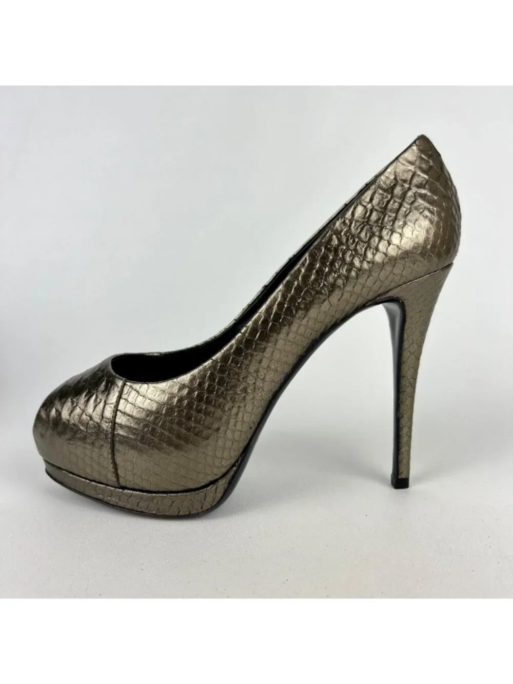 Giuseppe Zanotti NEW Womens Sharon Metallic Snake Platform Heels size 37 US 7